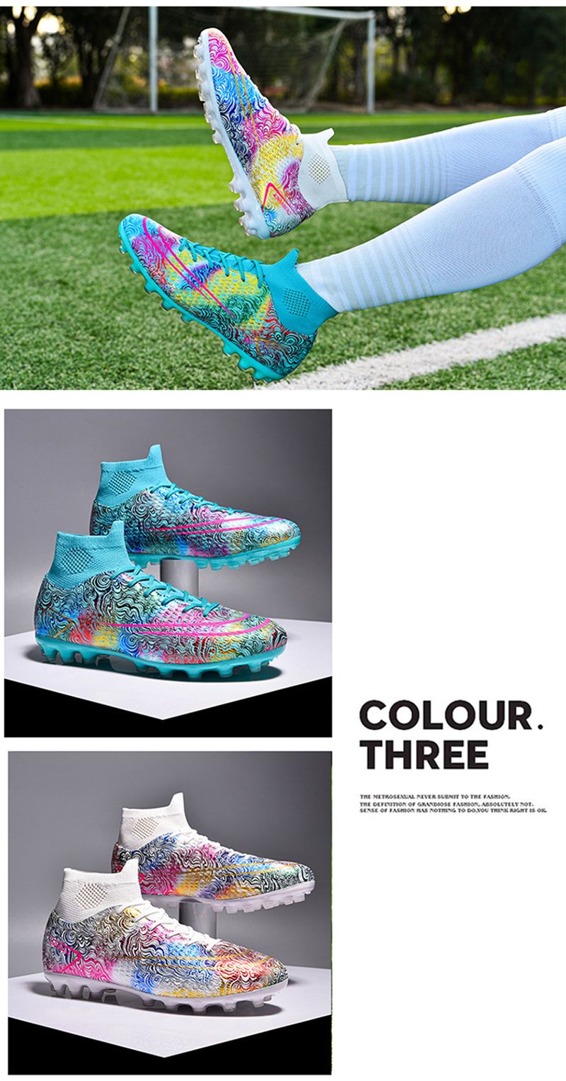 Grenzüberschreitender Außenhandel Fußball Herren gebrochene High-Top-Trainingsschuhe Jugendstudent Compeon AG lange Spike Turnschuhe_voghion.com