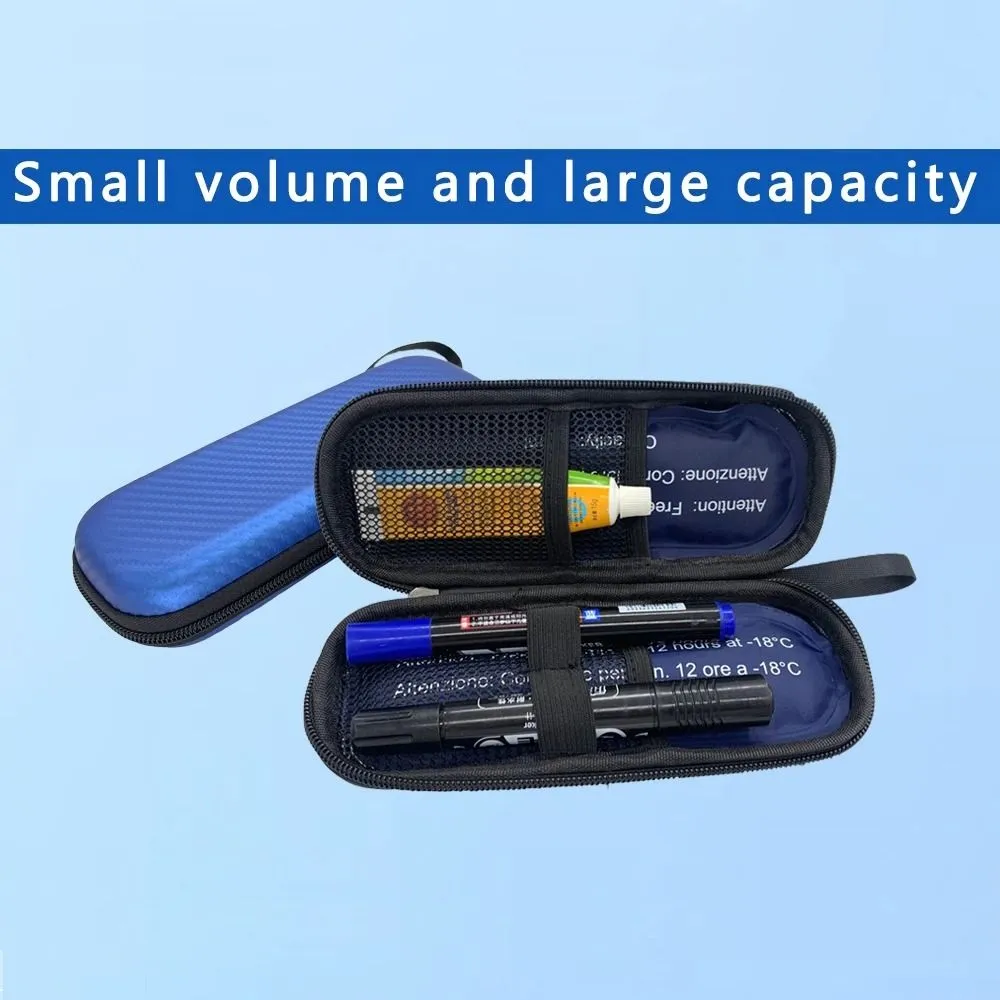 Durable PU Insulin Cooling Waterproof Thermal Insulated Pocket Pill Protector Glaciated Cold Storage Bag Diabetics_voghion.com