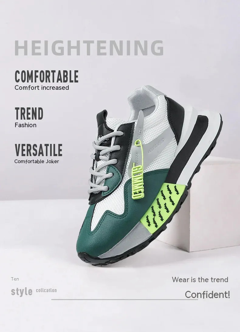 Women's Thick Soled Daddy Shoes Breathable Mesh Sports Trainers_voghion.com