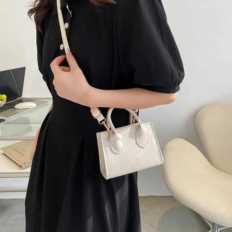 Elegant Top Handle Shoulder Bag For Women Solid Color Pu Leather_voghion.com