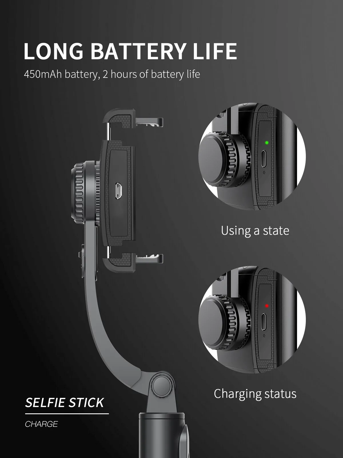 Mobile Video Anti Shaking Vlog Uniaxial Stabilizer Live Bluetooth Selfie Stick Tripod Horizontal And Vertical Shooting_voghion.com