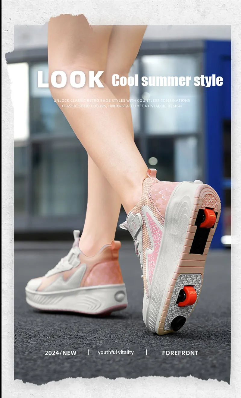 Neue Damen Zweirad Mode Mädchen Sport Dual Zweck Skating Casual Beste Geschenk Designer Rollschuhe_voghion.com