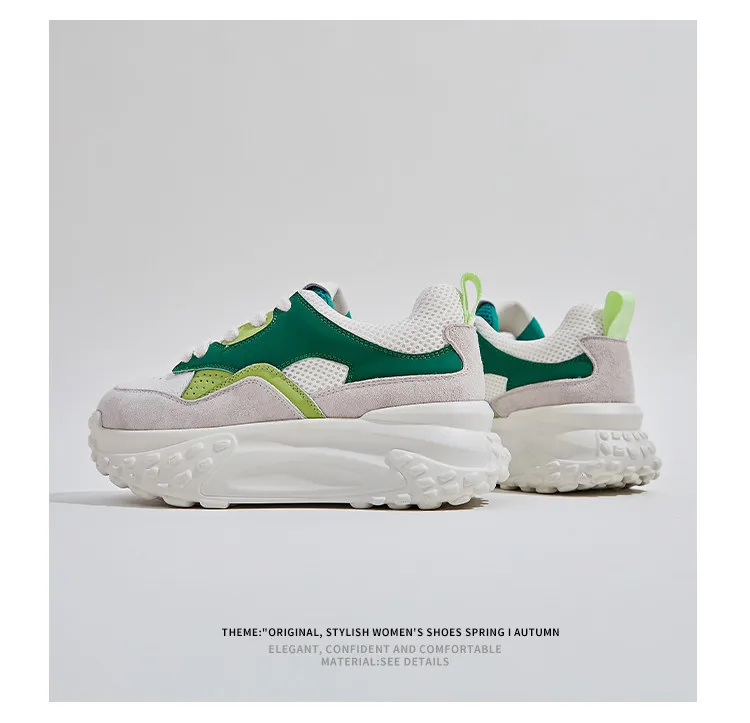 Plateau Sneaker Aus Echtleder Für Damen Bequeme Freizeitschuhe_voghion.com