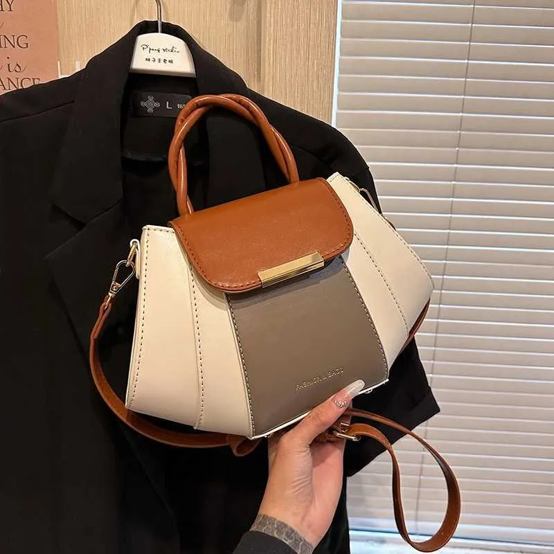 High Quality Soft Leather Handbag Women Purses Female Designer Patchwork Ladies Shoulder Crossbody Bag Sac A Main_voghion.com