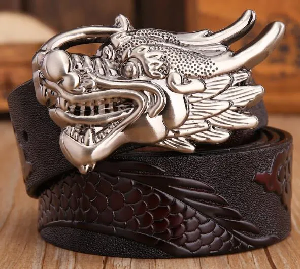 New type high quality brand designer belts for copper dragon big buckle men and women waist genuine leather belt_voghion.com