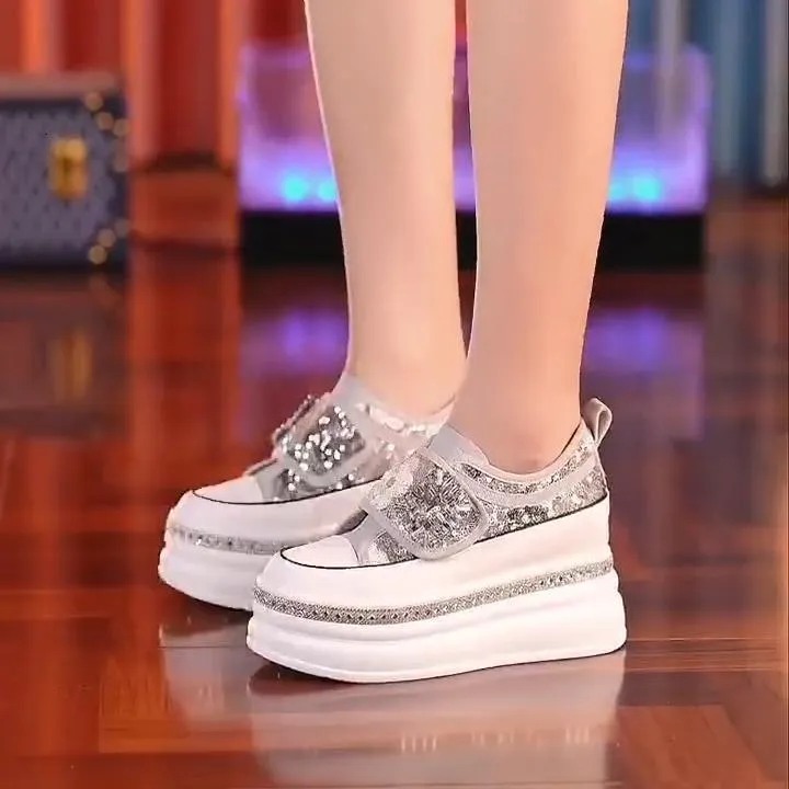 Damen Plattform Sneaker Lässig Leicht Mit Rutschfester Sohle_voghion.com