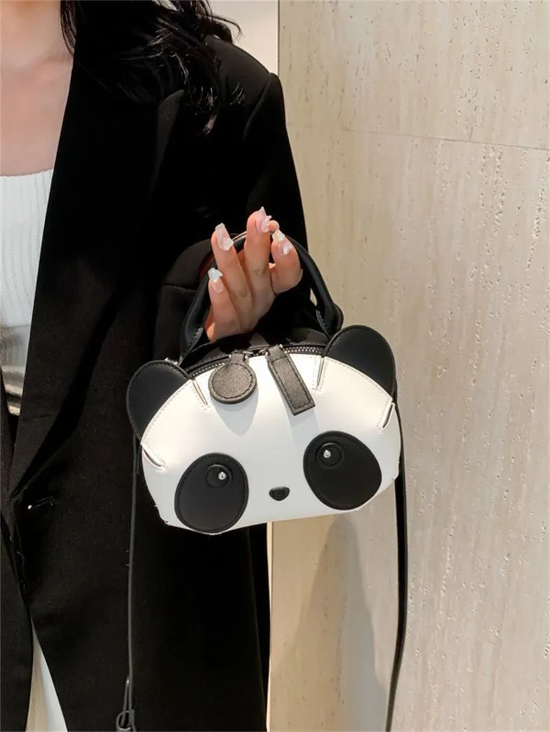 Borsa a mano panda incantevole per donna, borsa a spalla stile_voghion.com