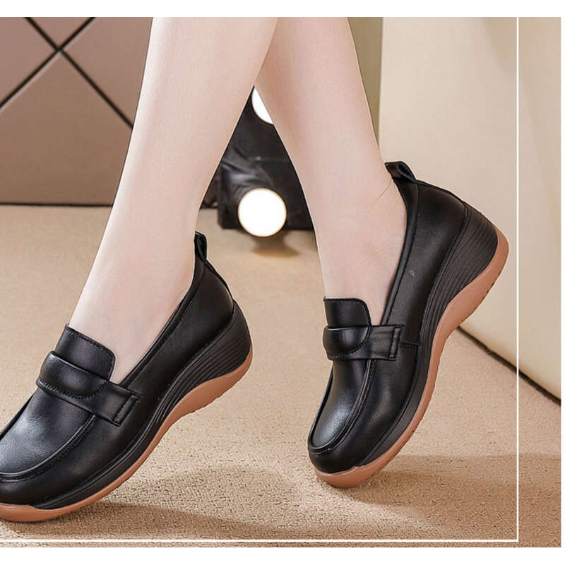 Spring New Comfortable Round Head Thick Bottomed Slope With Women's Shoes_voghion.com