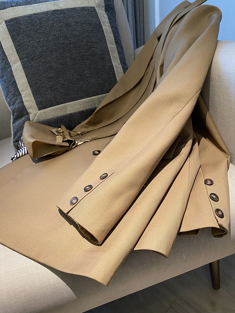 Women's Clothing 2023 Spring and Autumn New Brown Profile Women Loose Style Casual Suit Jacket Trend_voghion.com