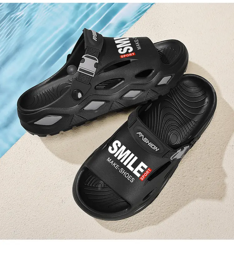 Outdoor Beach Slippers One-word Light Slippers Two Shoes_voghion.com