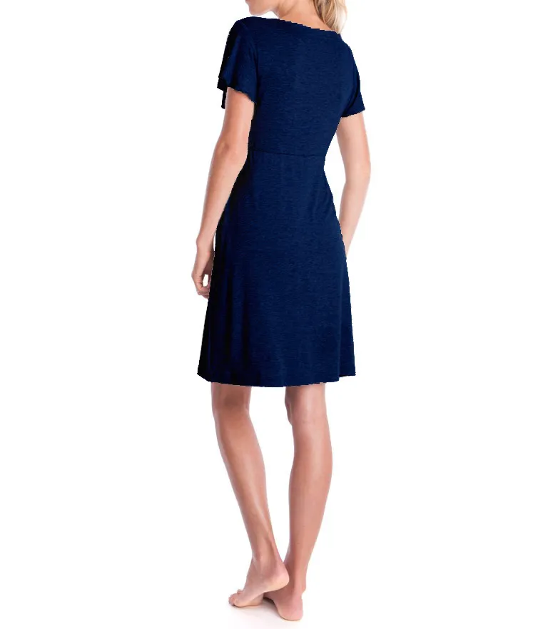Pregnancy Nursing Clothes Women Lactation Maternity Dresses Clothing for Breastfeeding Pregnant Summer Dress_voghion.com
