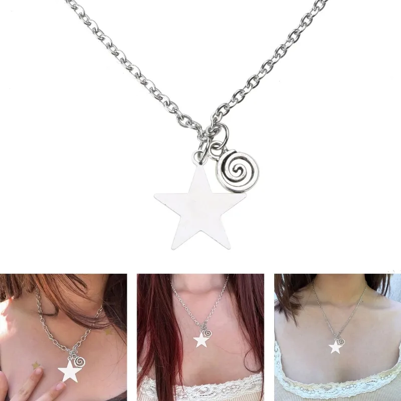 Collana con pendente stella spirale stile boemo gioielli_voghion.com