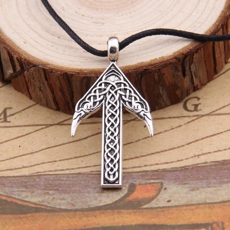 Collier pendentif Viking Raven Amulet Homme Collier Scandinave En Cadeau_voghion.com