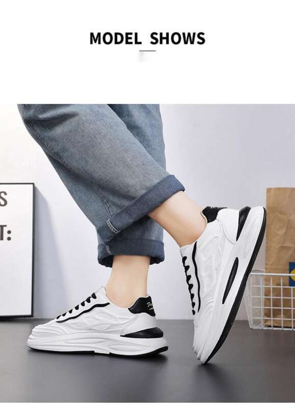 Scarpe estive nuove traspiranti in rete bianche da uomo, versione coreana, versatili, sportive, casual, alla moda, da papà_voghion.com