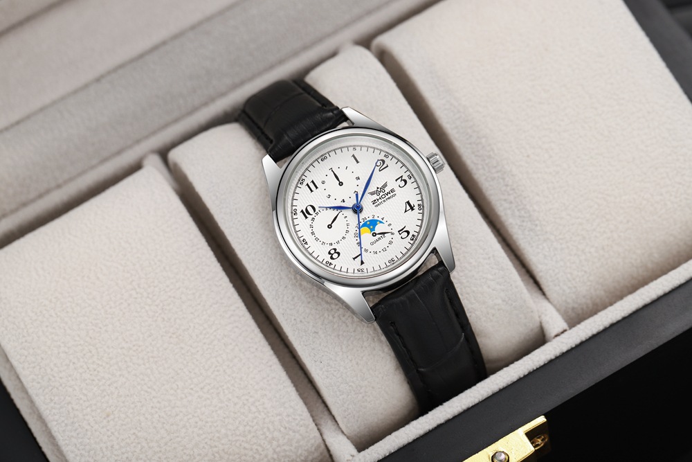 Dreiäugiges Paarpaar, personalisiertes Temperament, blaue Nadel mit einfacher Business-Herrenuhr, OL-Damenuhr_voghion.com