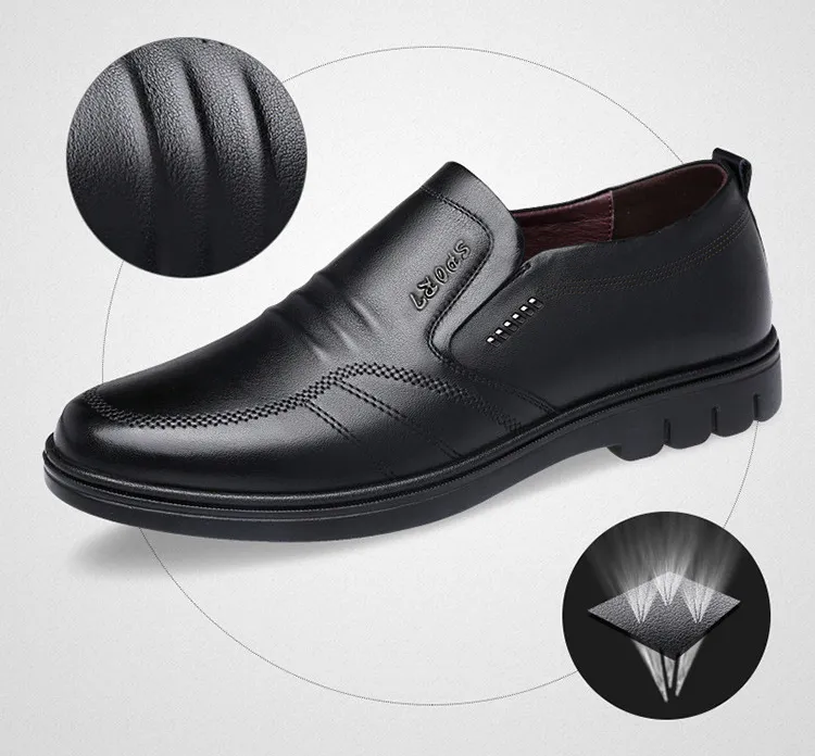 Man Sport Shoe Loafers Men Non-slip Leher Slip-on Black Driving Sneakers Male Dress Shoes Light Brehable Footwear_vogvips.com