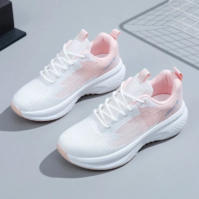 Primavera 2024 Nuevas zapatillas de running de suela blanda y transpirables para mujer de malla_voghion.com