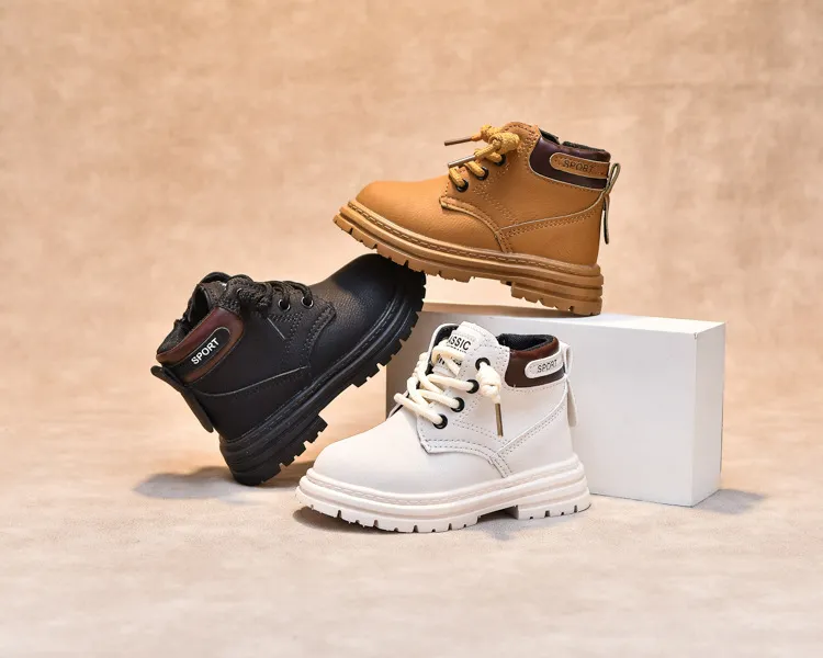 Child Shoes Short Ankle Snow Kid Boy Girl Fashion Soft PU Leather Warm Cutefeet Toddlers Children Boots Size 21 - 30_voghion.com