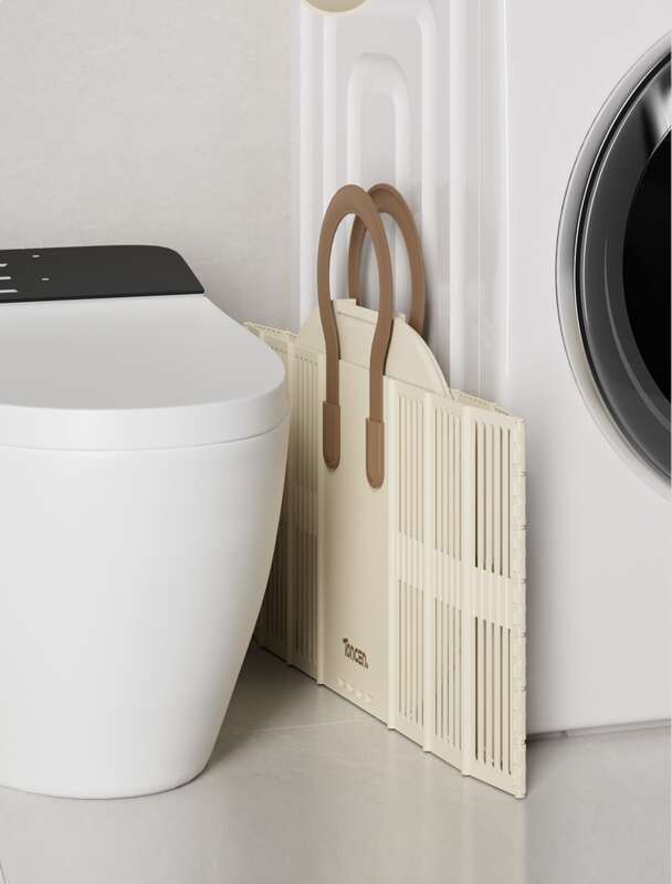 Tragbarer Toilettenkorb aus Kunststoff für den Haushalt, zusammenklappbar, große Kapazität, multifunktional, verschiedene Aufbewahrungskorb, Wäschekorb_voghion.com