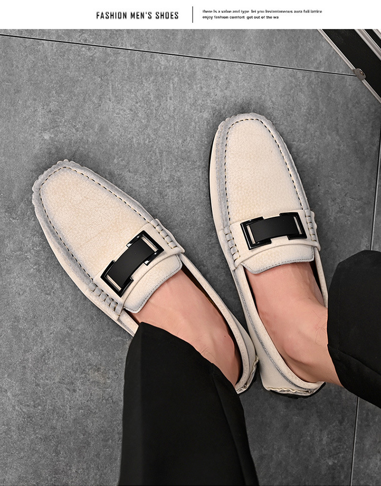 Pánské boty z pravé kůže, luxusní společenské boty, pánské nízké mokasíny, ležérní turistické boty_voghion.com