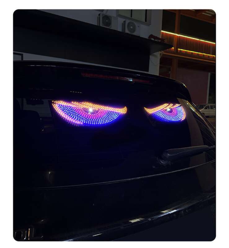 Nová samolepka na auto značky LED ďábel Dynamic Eye DIY Vodotěsná obrazovka displeje Truck Dekorativní světlo_voghion.com