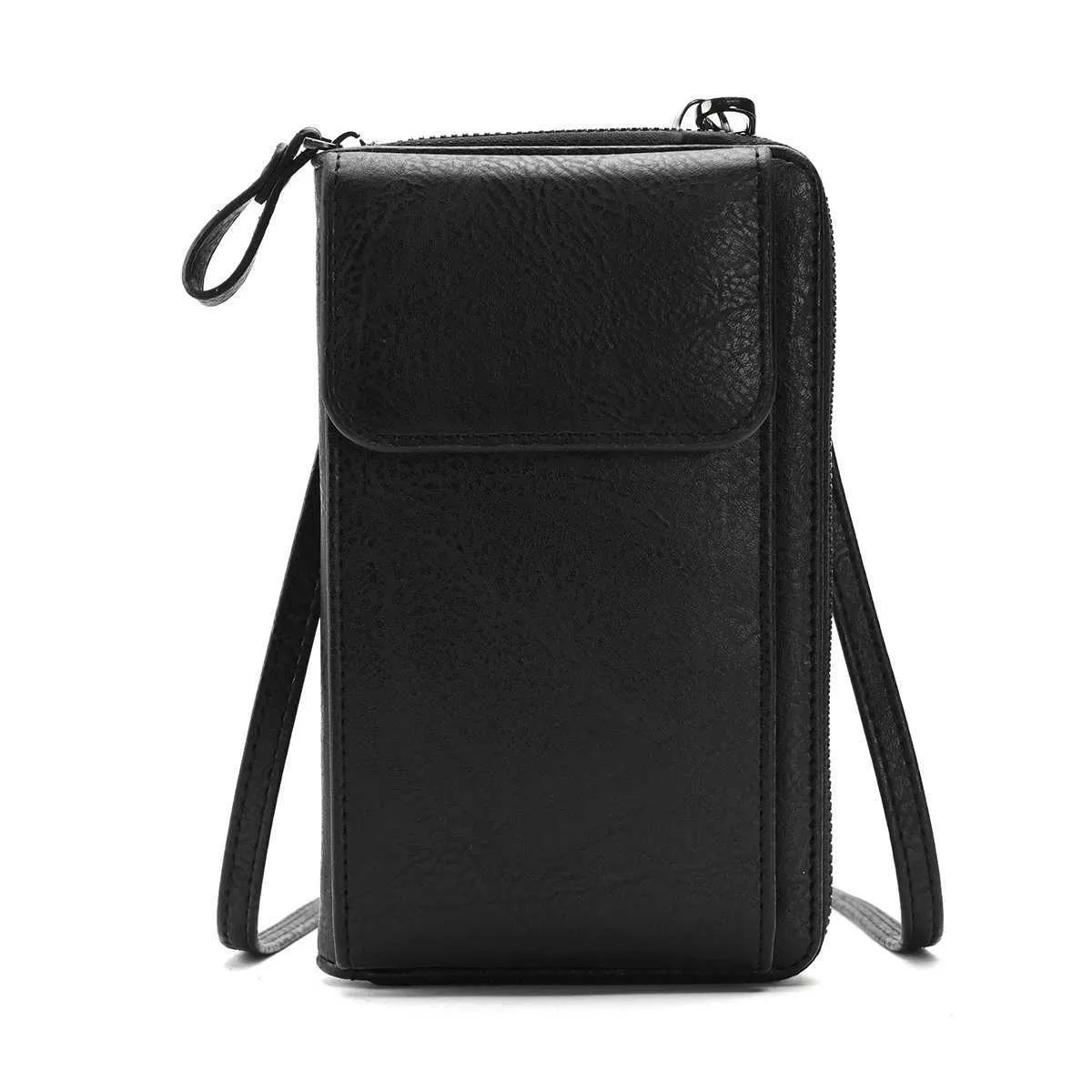 Mobile Phone Crossbody Bag Women's Soft Leather Shoulder Bag_voghion.com