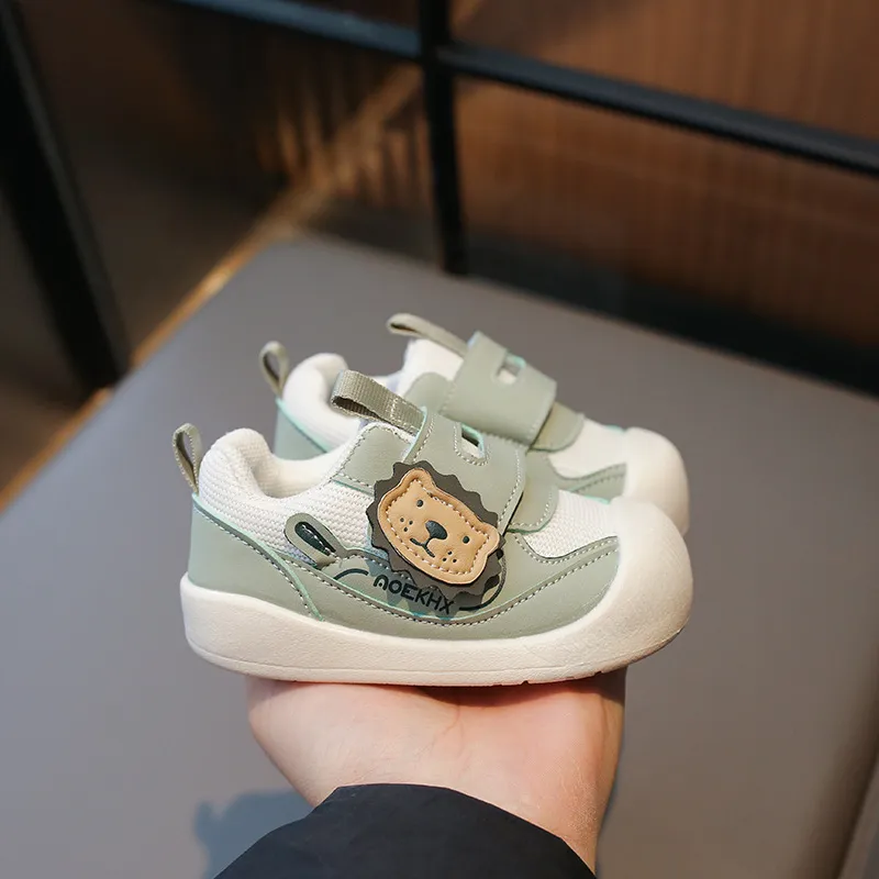 Çocuklar Yumuşak Tabanlı İlk Yürüteçler Bebek İlkbahar Sonbahar File Üst Cutefeet Çocuk Günlük Spor Ayakkabıları Yürümeye Başlayan Çocuk Kaymaz_voghion.com