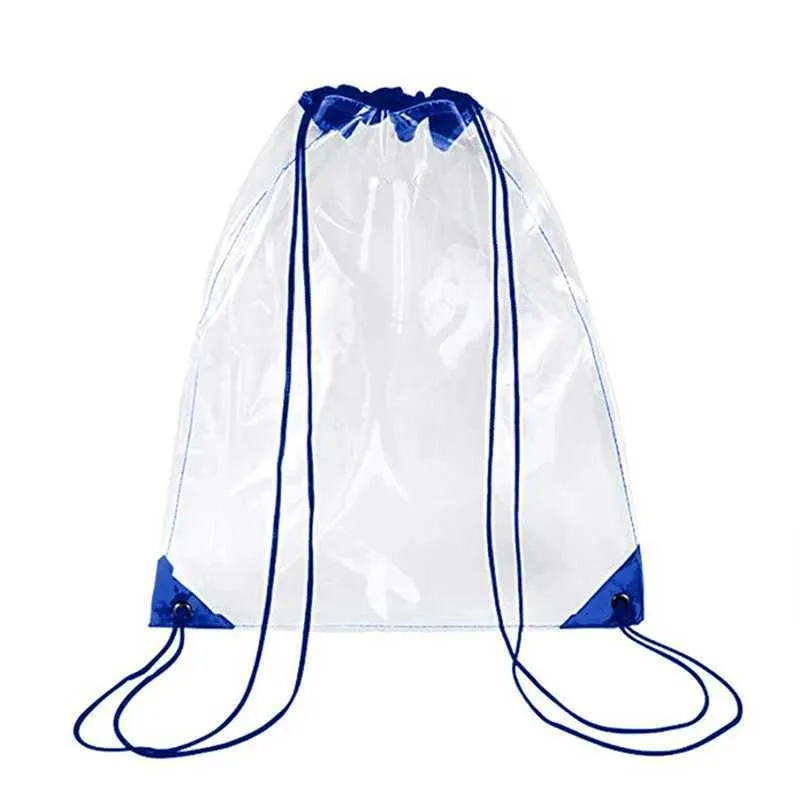 New Transparent Drawstring Backpack Fruit storage Tote Gym Bag Sport Pack Unisex Large Capacity Lightweight Beach_voghion.com
