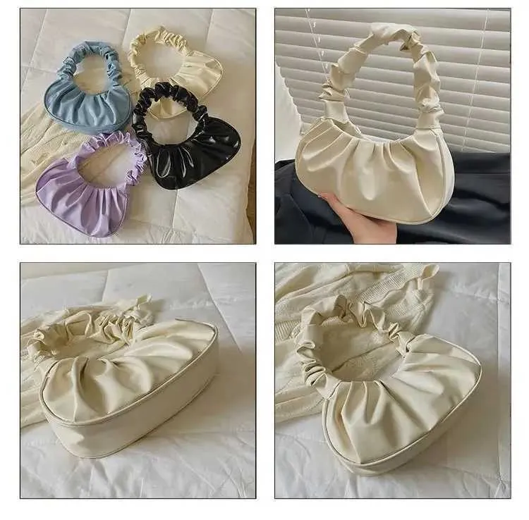 Nieuwe geplooide wolk met niche-ontwerp voor dames, modieuze Gerie-tas voor dames, veelzijdige handtas Y241123_voghion.com