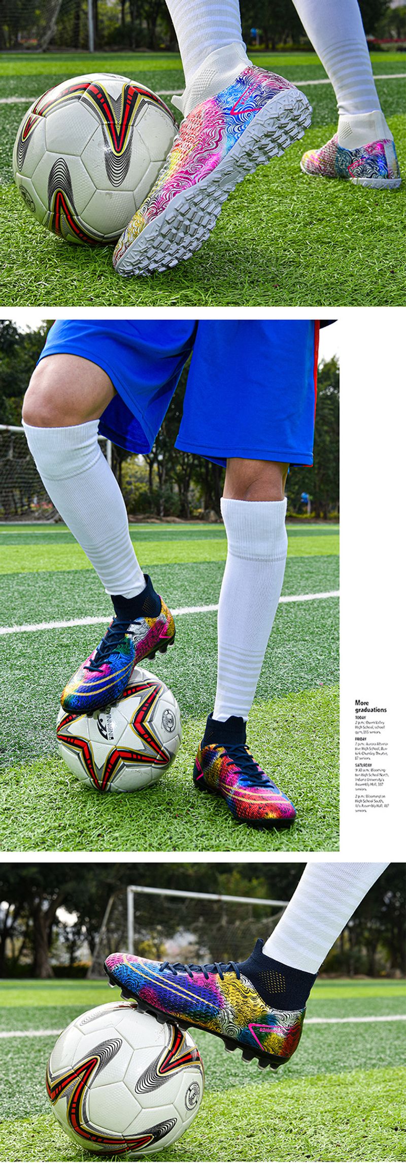 Grenzüberschreitender Außenhandel Fußball Herren gebrochene High-Top-Trainingsschuhe Jugendstudent Compeon AG lange Spike Turnschuhe_voghion.com