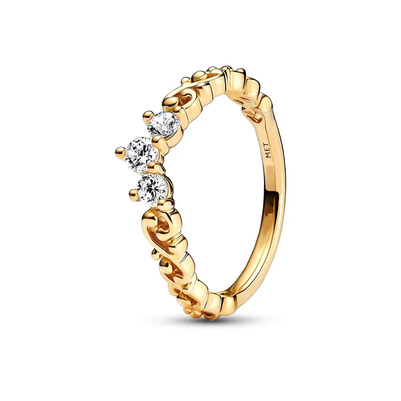 Klassieke vergulde ring voor dames van 925 sterling zilver_voghion.com