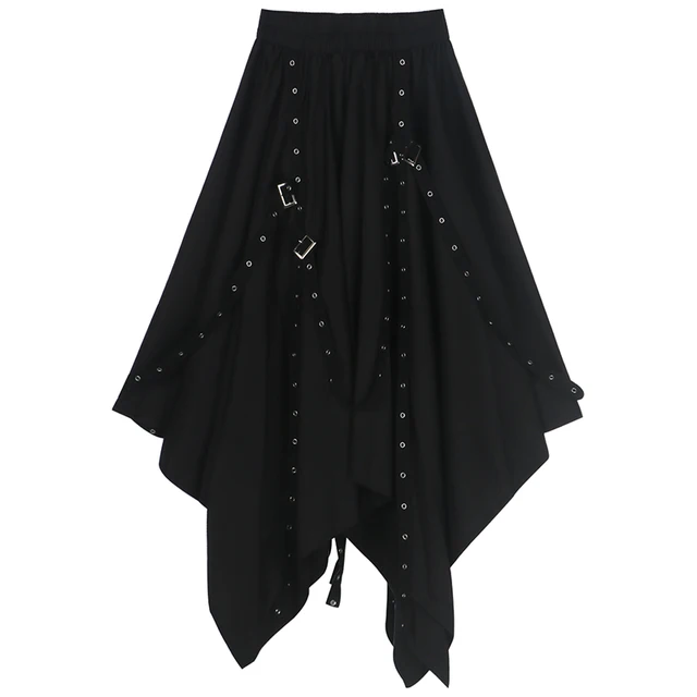 Vente chaude Haruku Noir Femmes Steampunk Gothique Vintage Victorien Gypsy Hippie Fête Y2k Cosplay Punk Jupe_voghion.com