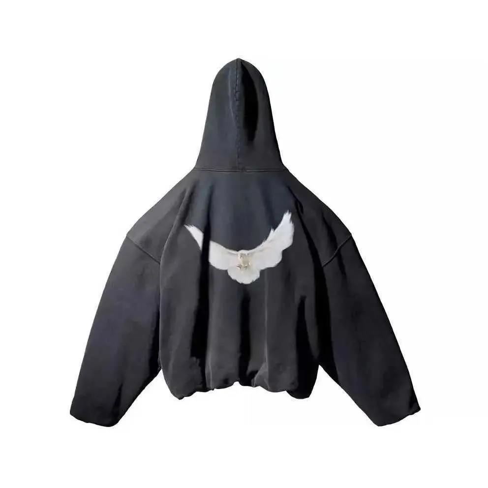 Dove Print Kapuzenpullover Männer Frauen Streetwear Sweatshirts Hochwertiger Pullover aus schwerem Stoff der Saison 6 WY634_voghion.com