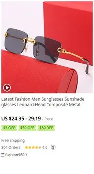 Designer Marke Männer Frauen Pilot Sonnenbrille UV400 Brillen Brille Vollformat Top Sonnenbrille mit Box_voghion.com
