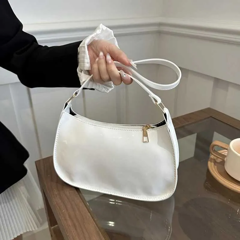 Designer-Tasche Modische Handtasche Retro Einfarbig PU-Leder Schulter Unterarm Casual Womens Designer Obdachlosentasche_voghion.com
