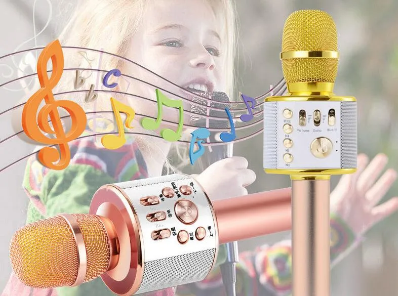 K38 4 Colors For Wireless Bluetooth Karaoke Microphone Handheld KTV Home Mic Speaker Player Professional Microphones_voghion.com