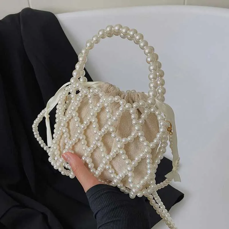 Borsa a mano retrò con perline e borsa a tracolla per donna_voghion.com