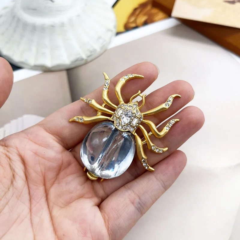 Broschen Spinne Insekt Pins Strass Glas Schmuck Persönlichkeit Für Frauen Dekoration_voghion.com