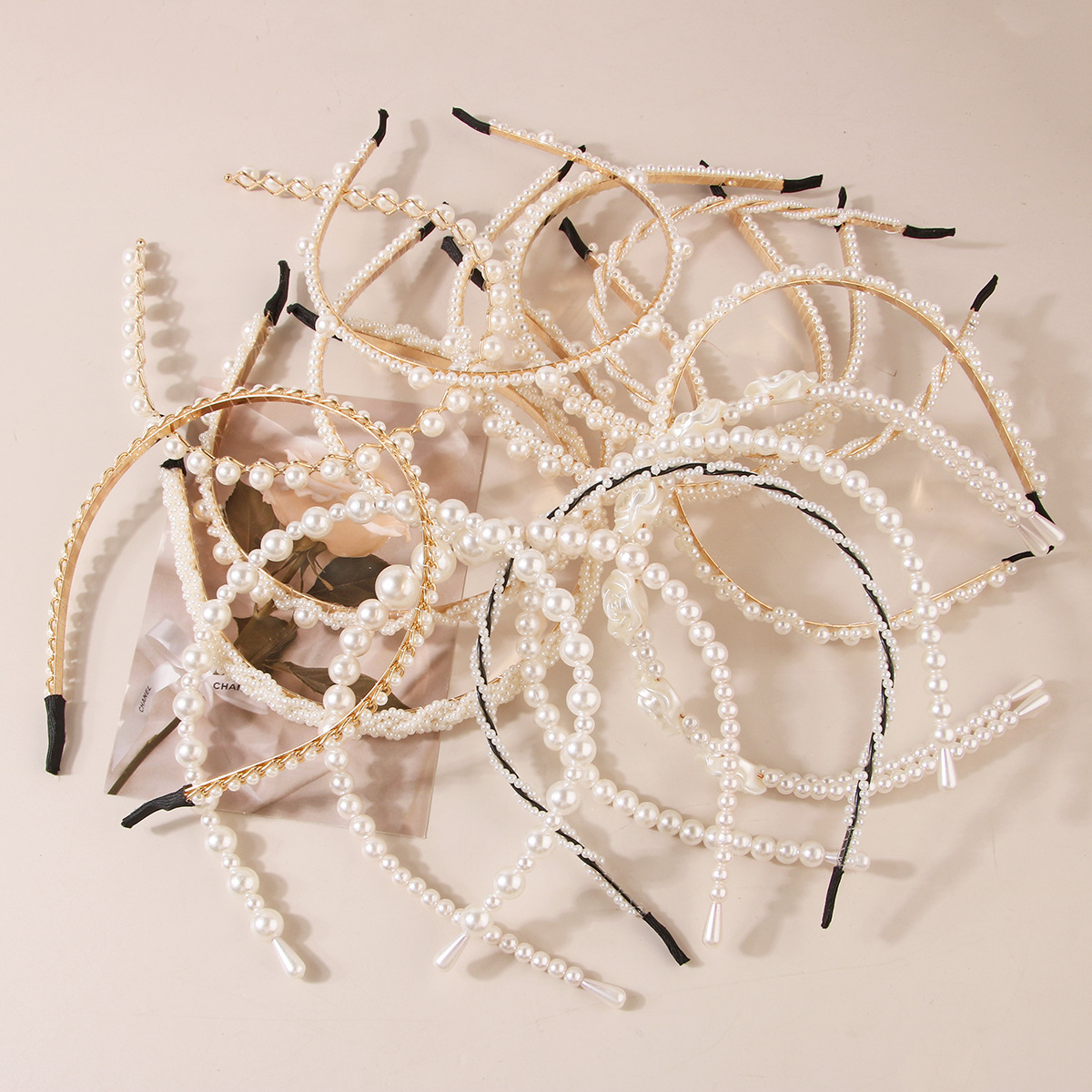 Japanese and Korean pearl headband summer headband female summer high-end hairpin sweet versatile headdress retro headband accessories_voghion.com