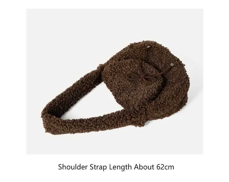 Modische Plüsch-umhängetasche Große Lammfell-handtasche Damen_voghion.com