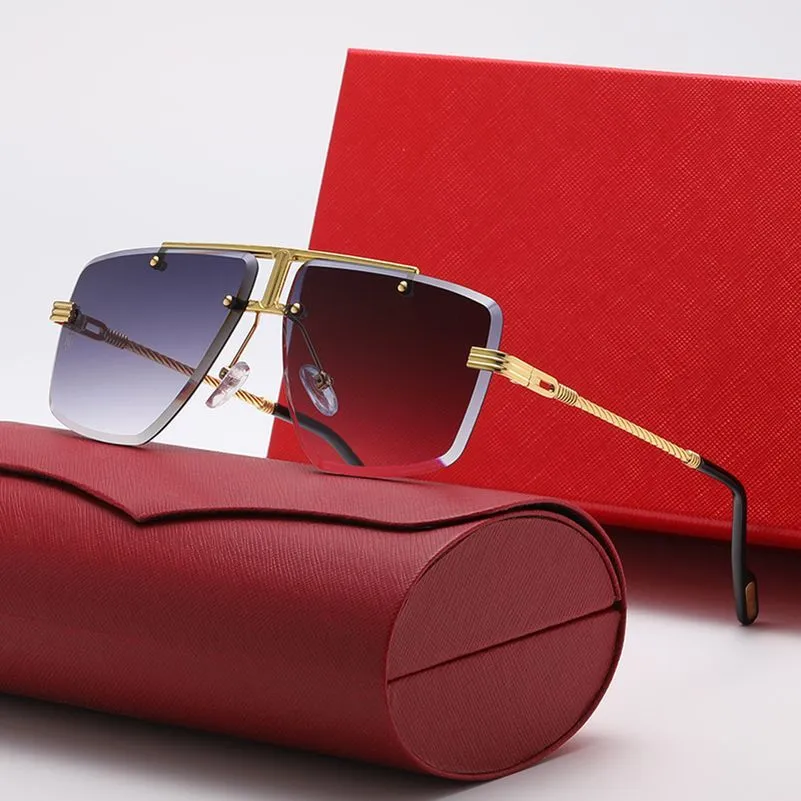 Carti Designer Sunglasses Woman Green Blue Red Lens Unisex Square For Mens Eyeglasses Vintage Metal Sport Glasses With_voghion.com