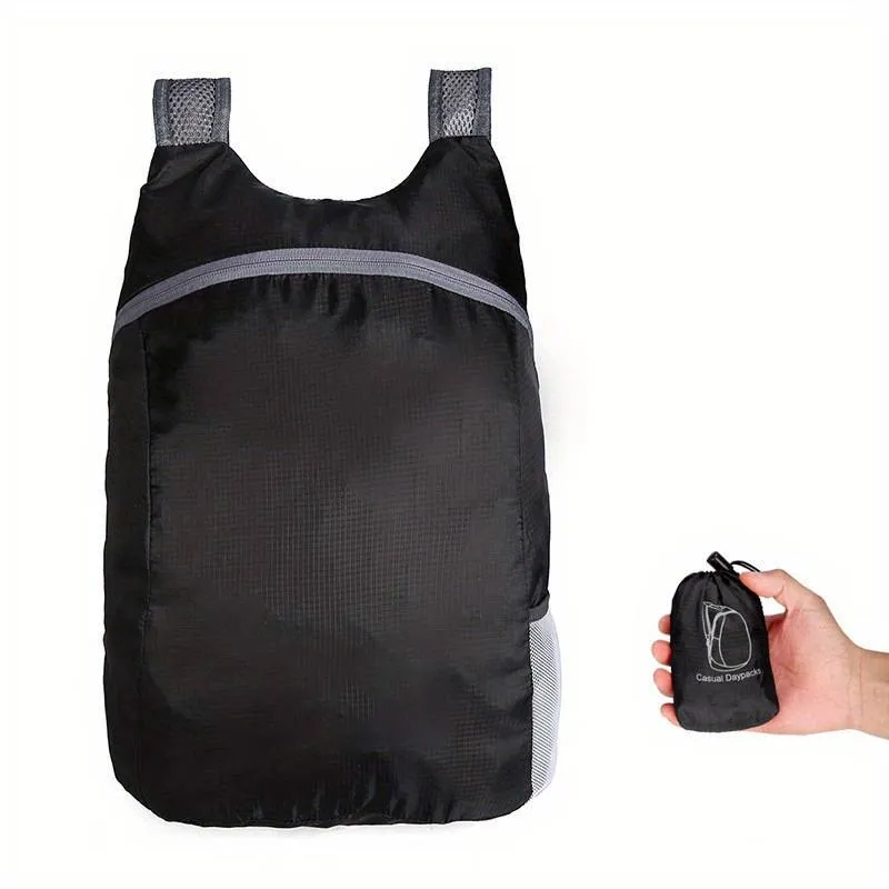 Men And Women's Lightweight Foldable Backpack Outdoor Travel Sports Bag Durable Water-Resistant And Comfortable Knapsack_voghion.com