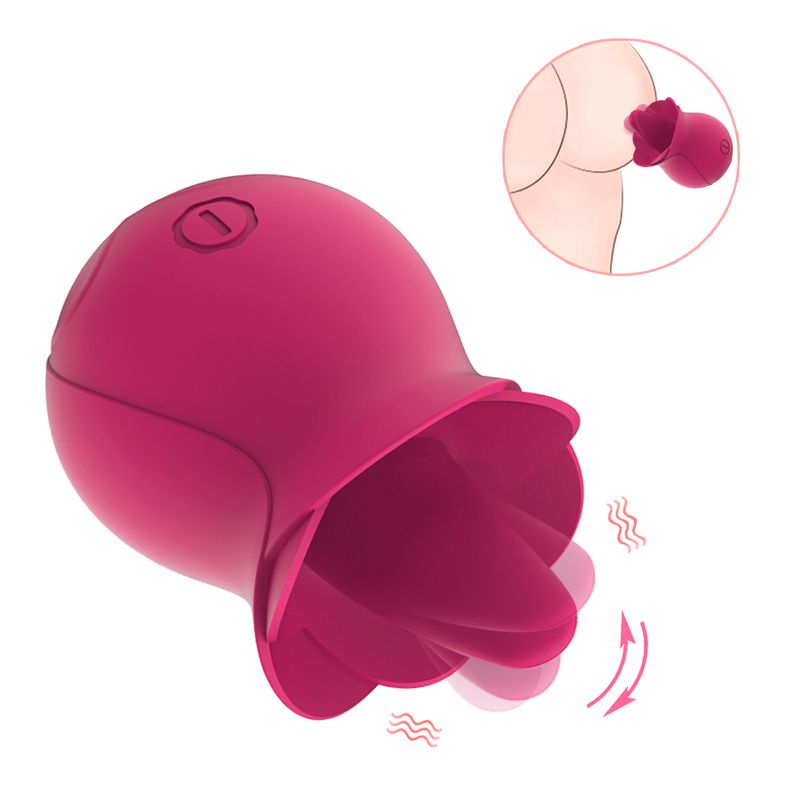 Rose Vibrator Mänguasjad Naised Muna Kliitori imemine G-punkti stimulaator Masturbaator Seksmänguasi Keele lakkumine 18 täiskasvanud naisele_voghion.com