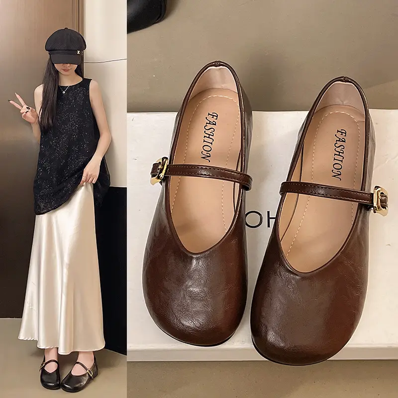 Ballerine donna stile mary jane scarpe comode casual_voghion.com