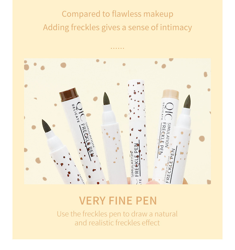 Gesimuleerde sproet voor kleurweergave, waterdicht, niet-afbladderend, schoonheidsvlekjes op het gezicht, make-up stempelpen_voghion.com