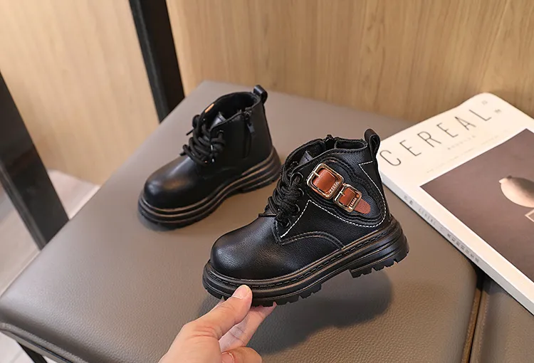 Pantofi sport pentru copii mici, toamnă și iarnă, noi, fete, maro, Kidsnest, băieți, casual, cu talpă moale, cizme scurte, mărime_voghion.com