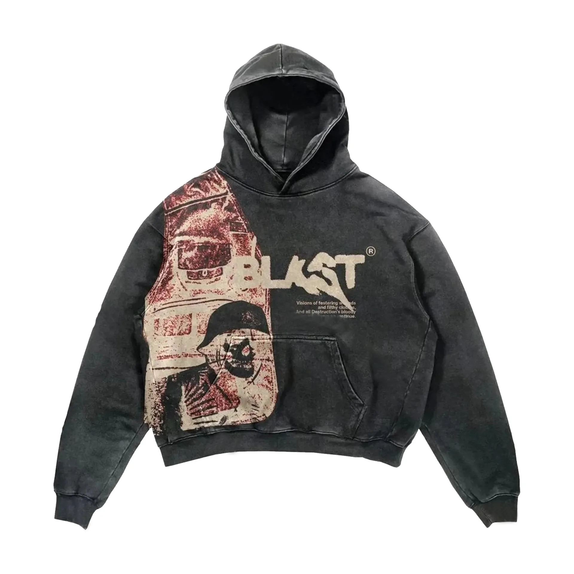 Herren-Designer-Skelett-Sweatshirts im Y2K-Stil, lockere Fleece-Kapuzenpullover für Männer und Frauen, High Street, lässige, übergroße Hoodies_voghion.com