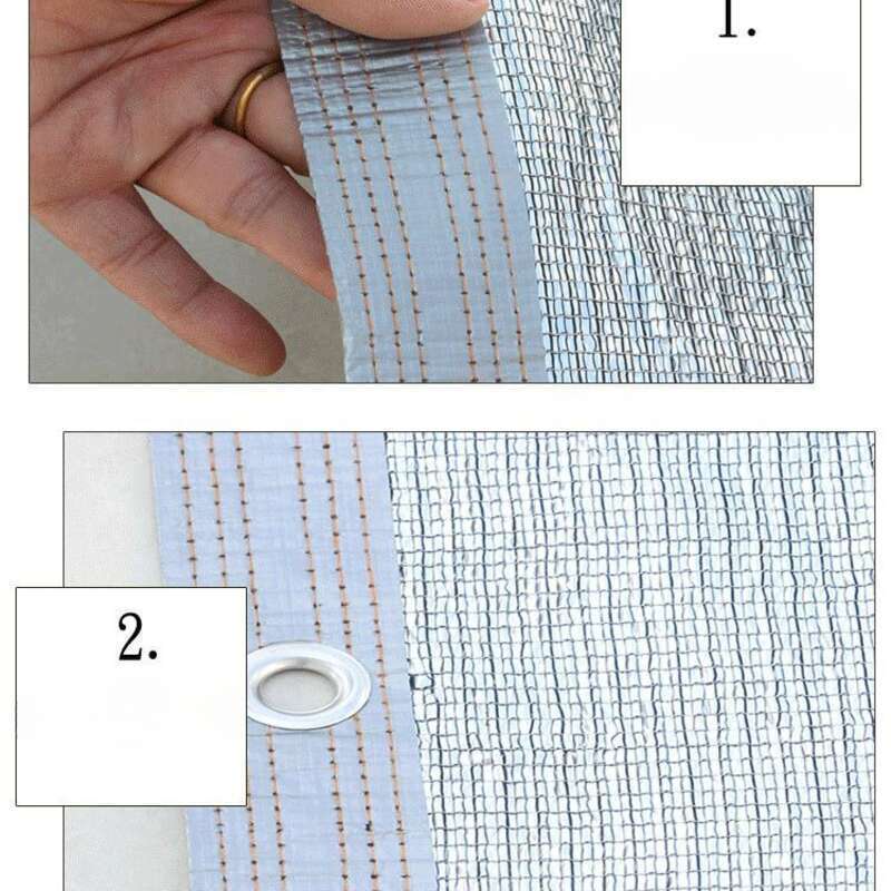 [Evaluare favorabilă 96%] Protecție solară din folie de aluminiu, ecran de protecție solară, umbrire, izolație termică, densificată, îngroșată, pentru curte_voghion.com