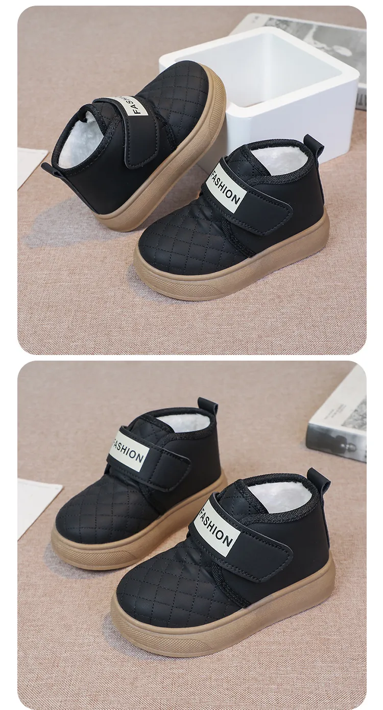 Winter Kids Snow Boots Plush Warm Baby Girl Cutefeet Toddler Boot Children Infant Boys Cotton Shoes Sizes 22 - 33_desvips.com
