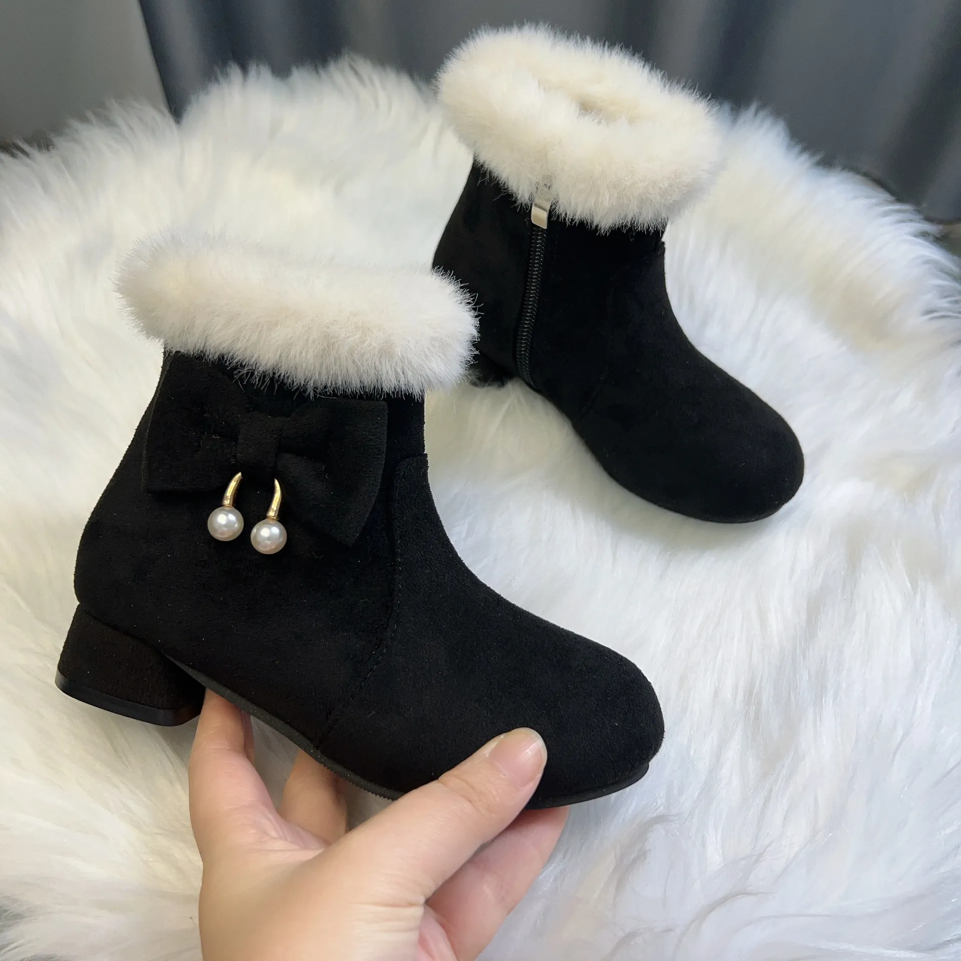 Rot Schwarz Kinder Für Mädchen Jungen Baby Dicken Schnee Stiefeletten Sapato Warme Winter Boot Baumwolle Junge Kinder Mädchen Schuhe größe_voghion.com